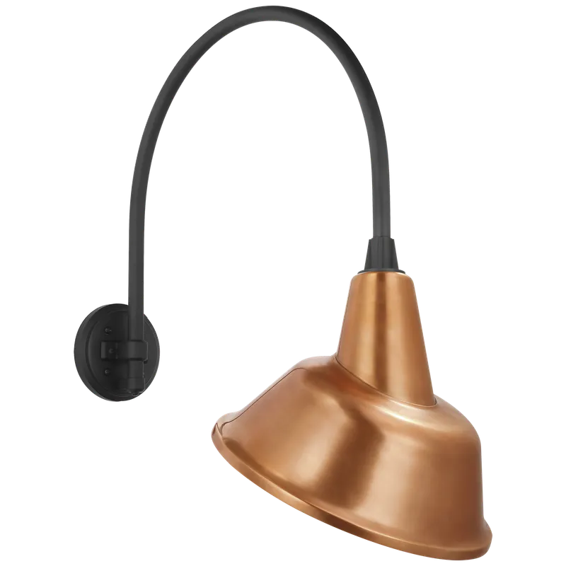 Academy Outdoor Arched Mack Tilted Bowers Shade Wall Light — Outdoor Wall Lighting
