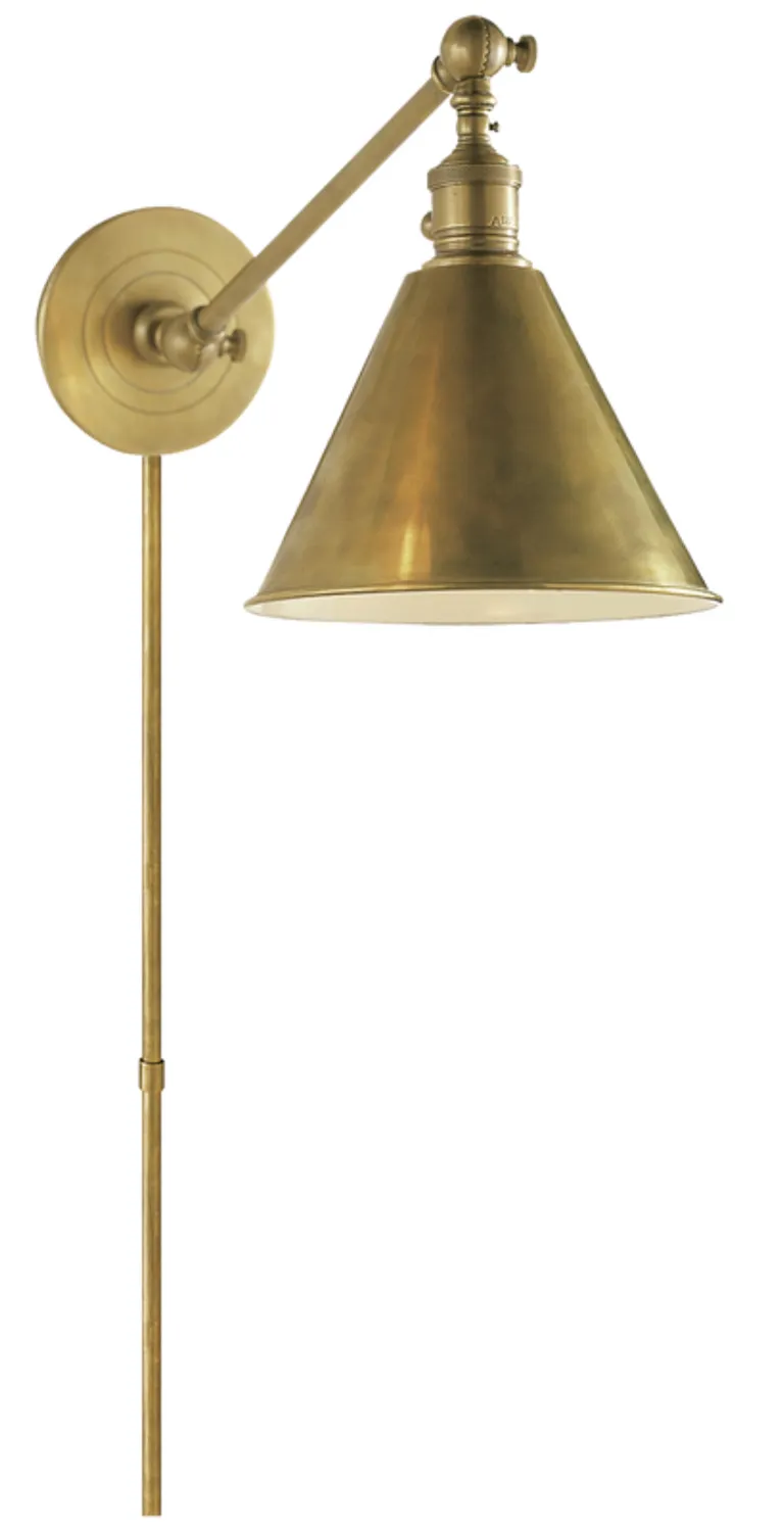 Boston Functional Plug-in Library Sconce — Plug In Swing Arm