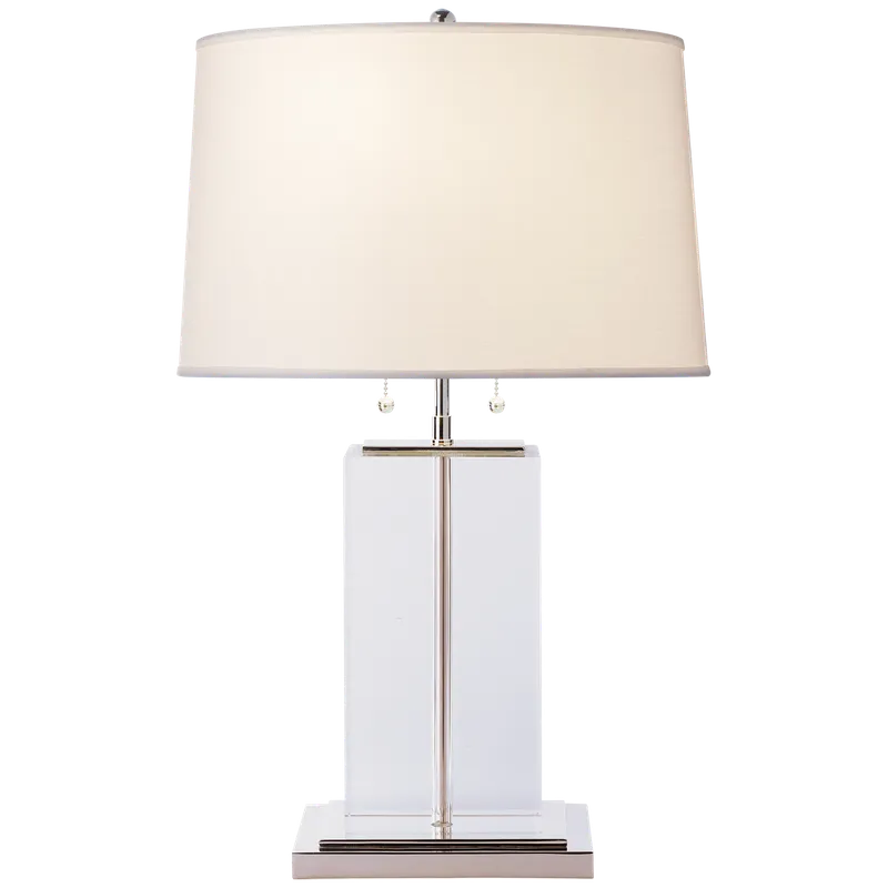 Crystal Block Table Lamp — Table Lamps Shade & Ambient