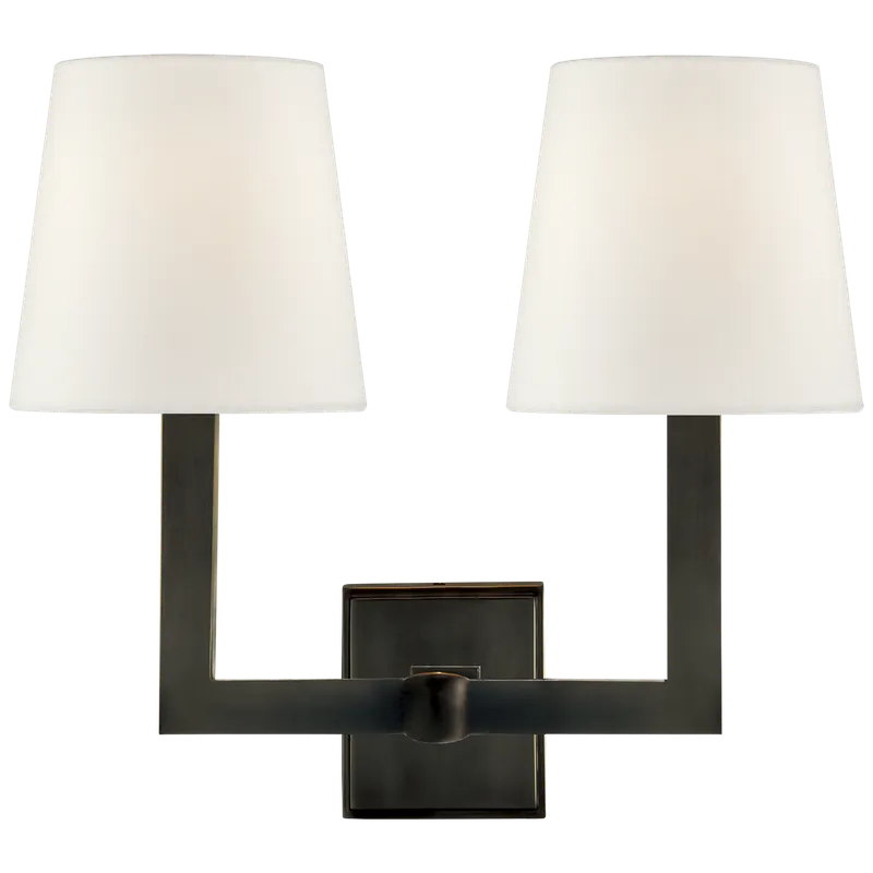 Square Tube Double Wall Sconce — Wall Sconces