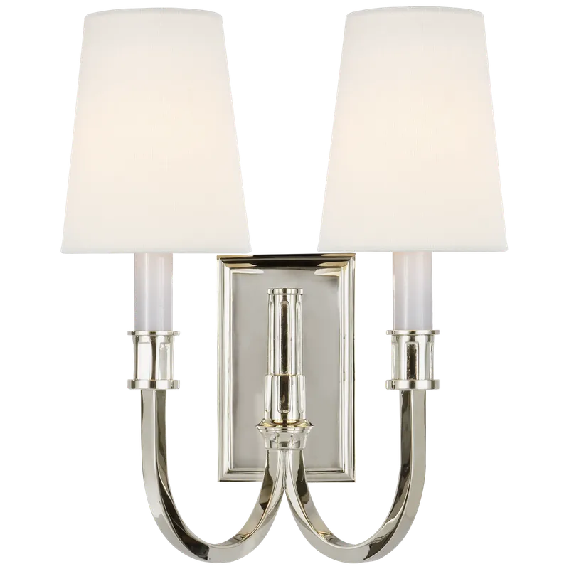 Modern Library Double Wall Sconce — Wall Sconces
