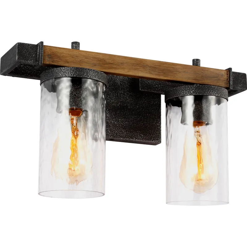 Sean Lavin Angelo 2 Light 15.88 inch Distressed Weathered Oak / Slate Grey Metal Vanity Light Wall Light