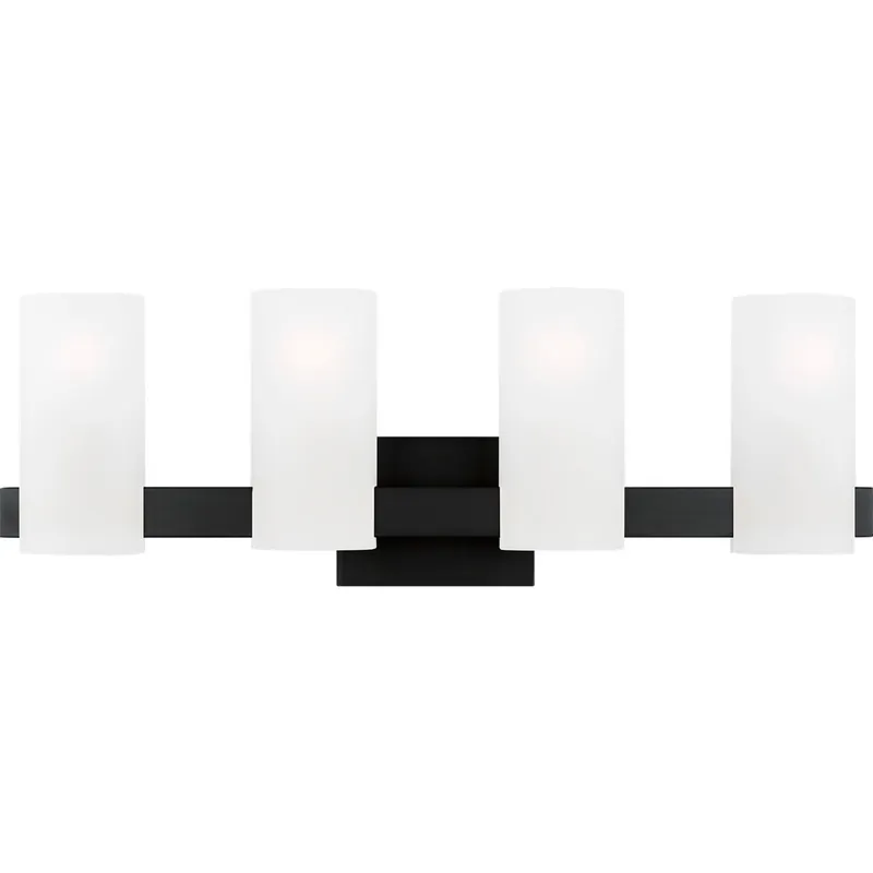 Drew & Jonathan Scott Rhode 4 Light 27 inch Midnight Black Vanity Light Wall Light