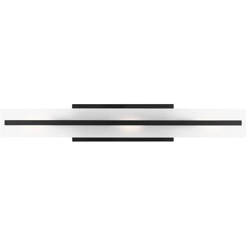 Dex 3 Light 4.75 inch Midnight Black Bath Vanity Wall Light