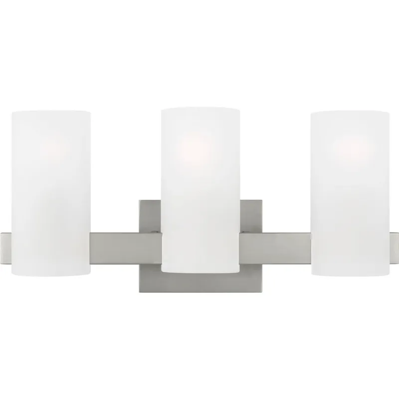Drew & Jonathan Scott Rhode 3 Light 19.63 inch Brushed Steel Vanity Light Wall Light