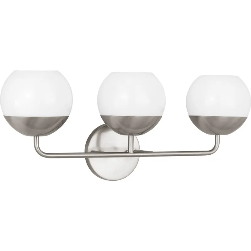 Alvin 3 Light 24.13 inch Brushed Nickel Bath Vanity Wall Light