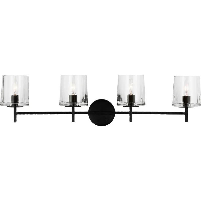 ED Ellen DeGeneres Marietta 4 Light 33.63 inch Aged Iron Vanity Light Wall Light