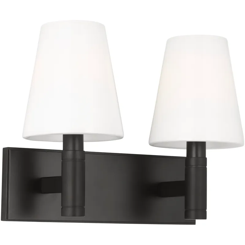 TOB by Thomas O'Brien Beckham Classic 2 Light 13.25 inch Aged Iron Bath Vanity Wall Light