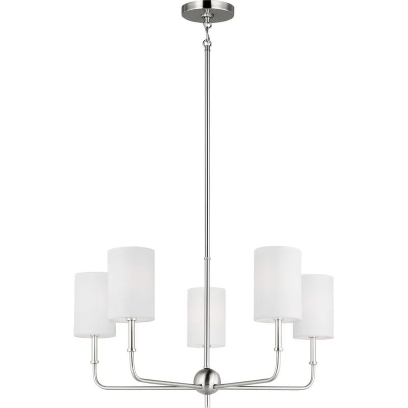 Foxdale 5 Light 26 inch Brushed Nickel Chandelier Ceiling Light