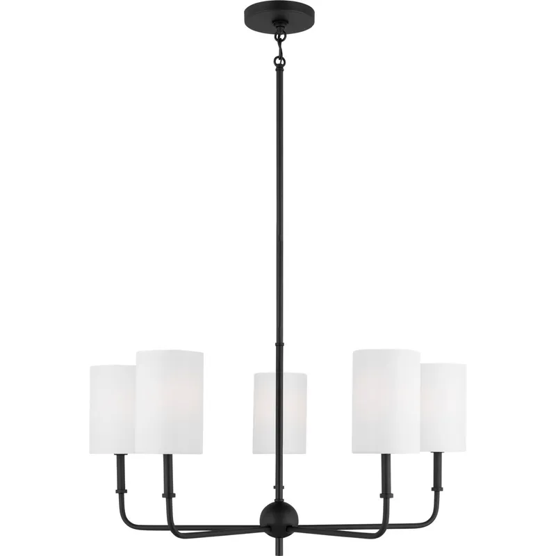 Foxdale 5 Light 26 inch Midnight Black Chandelier Ceiling Light