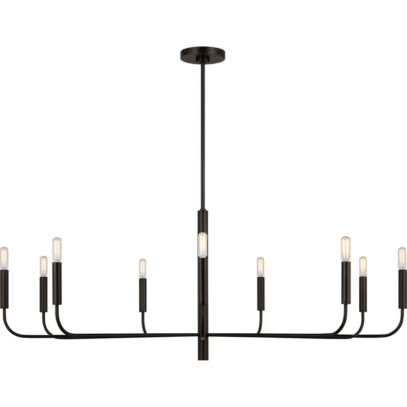 ED Ellen DeGeneres Brianna 9 Light 48 inch Aged Iron Chandelier Ceiling Light