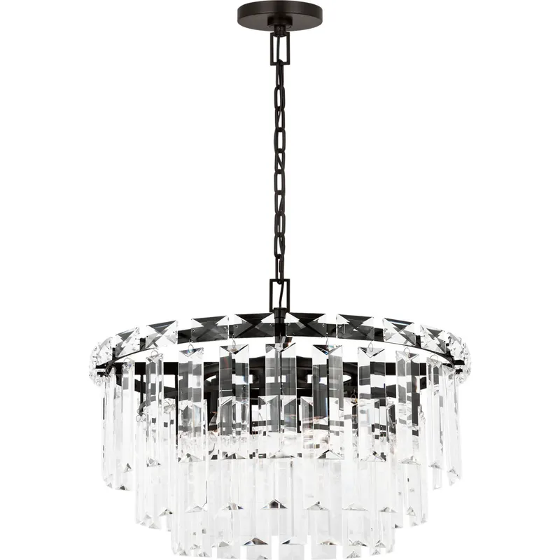 C&M by Chapman & Myers Arden 10 Light 24.13 inch Aged Iron Chandelier Ceiling Light