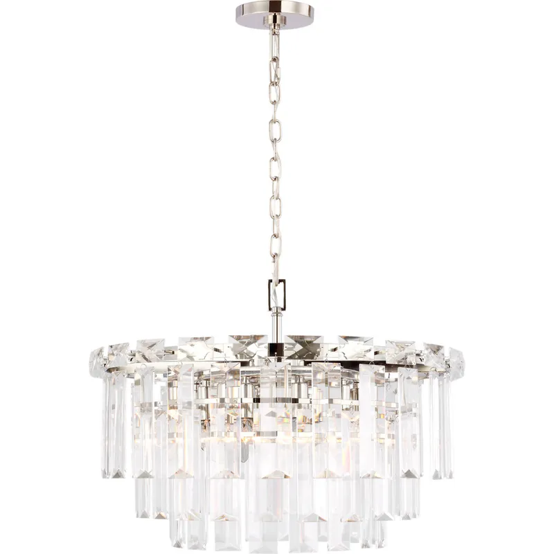 C&M by Chapman & Myers Arden 10 Light 24.13 inch Polished Nickel Chandelier Ceiling Light