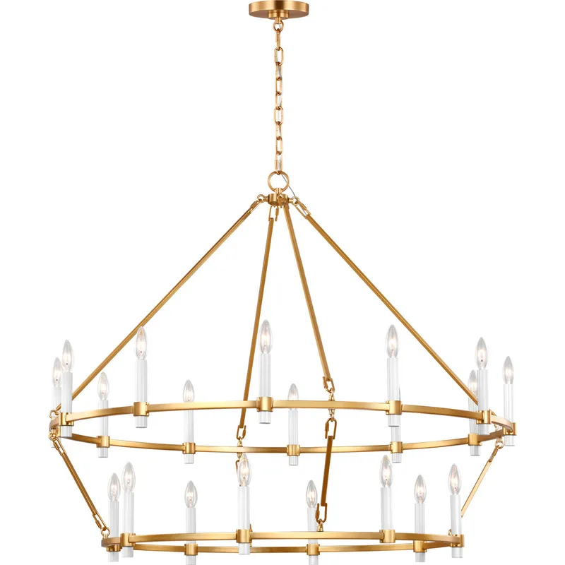 C&M by Chapman & Myers Marston 20 Light 45 inch Burnished Brass Chandelier Ceiling Light