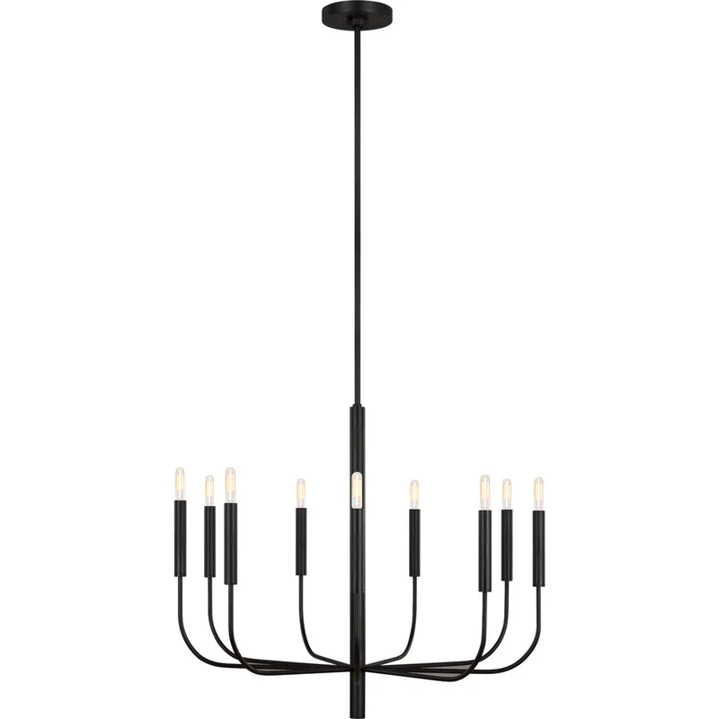 ED Ellen DeGeneres Brianna 9 Light 30 inch Aged Iron Chandelier Ceiling Light