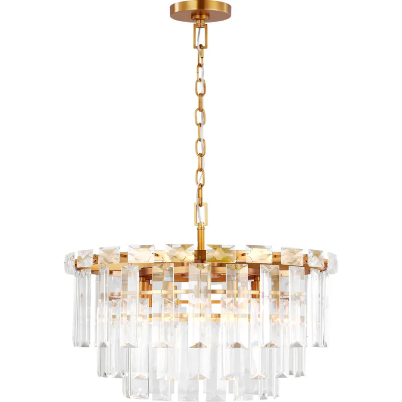 C&M by Chapman & Myers Arden 10 Light 24.13 inch Burnished Brass Chandelier Ceiling Light