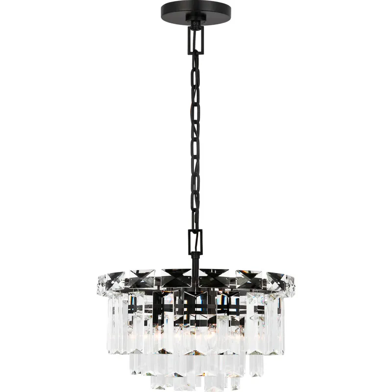 C&M by Chapman & Myers Arden 4 Light 16.13 inch Aged Iron Chandelier Ceiling Light