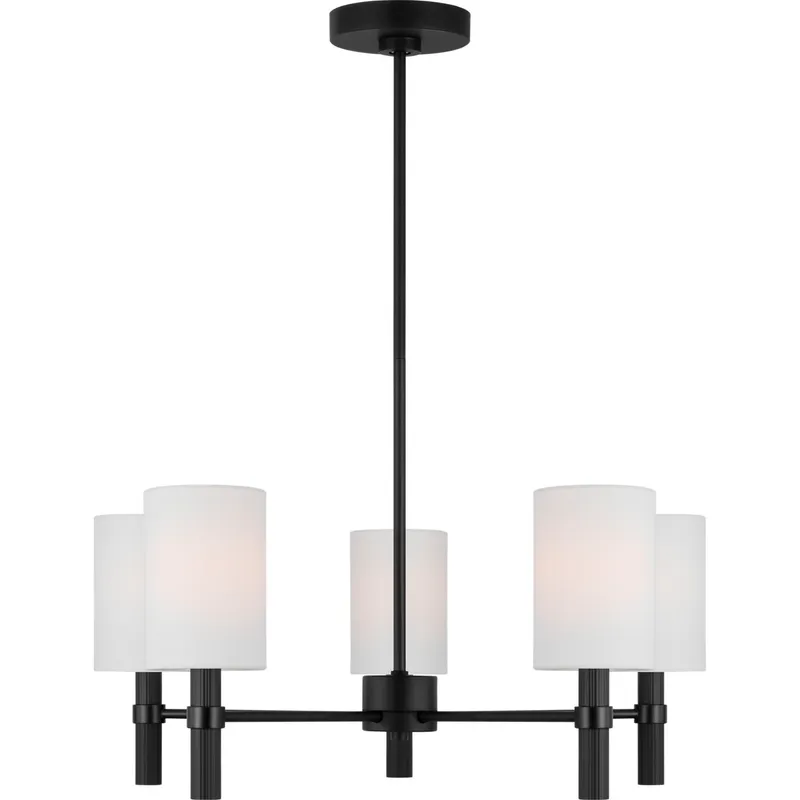 Drew & Jonathan Scott Manor 5 Light 24 inch Midnight Black Chandelier Ceiling Light