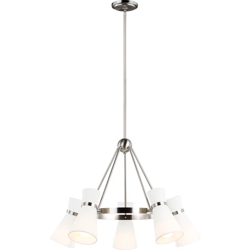 Clark 5 Light 29.13 inch Brushed Nickel Chandelier Ceiling Light