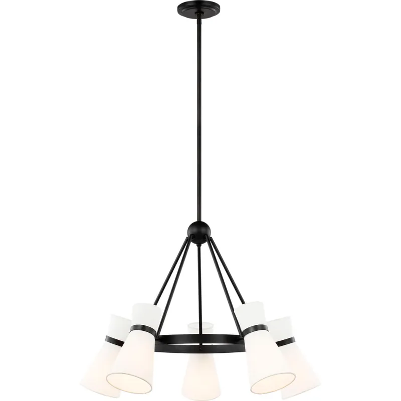 Clark 5 Light 29.13 inch Midnight Black Chandelier Ceiling Light