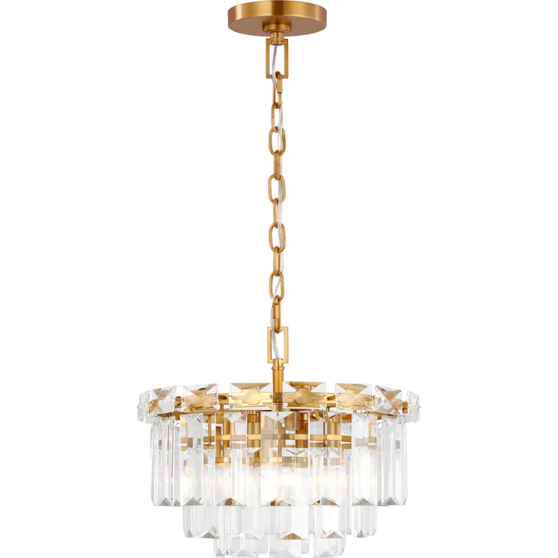 C&M by Chapman & Myers Arden 4 Light 16.13 inch Burnished Brass Chandelier Ceiling Light