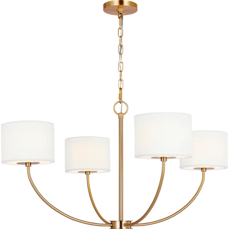kate spade new york Sawyer 4 Light 31.75 inch Burnished Brass Chandelier Ceiling Light