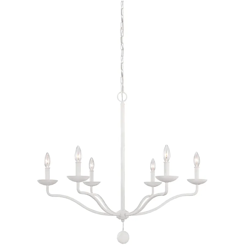Sean Lavin Annie 6 Light 32.5 inch Plaster White Chandelier Ceiling Light