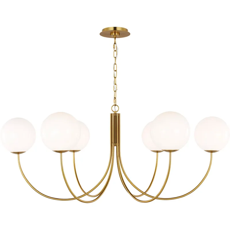 kate spade new york Noemie 6 Light 42 inch Burnished Brass Chandelier Ceiling Light