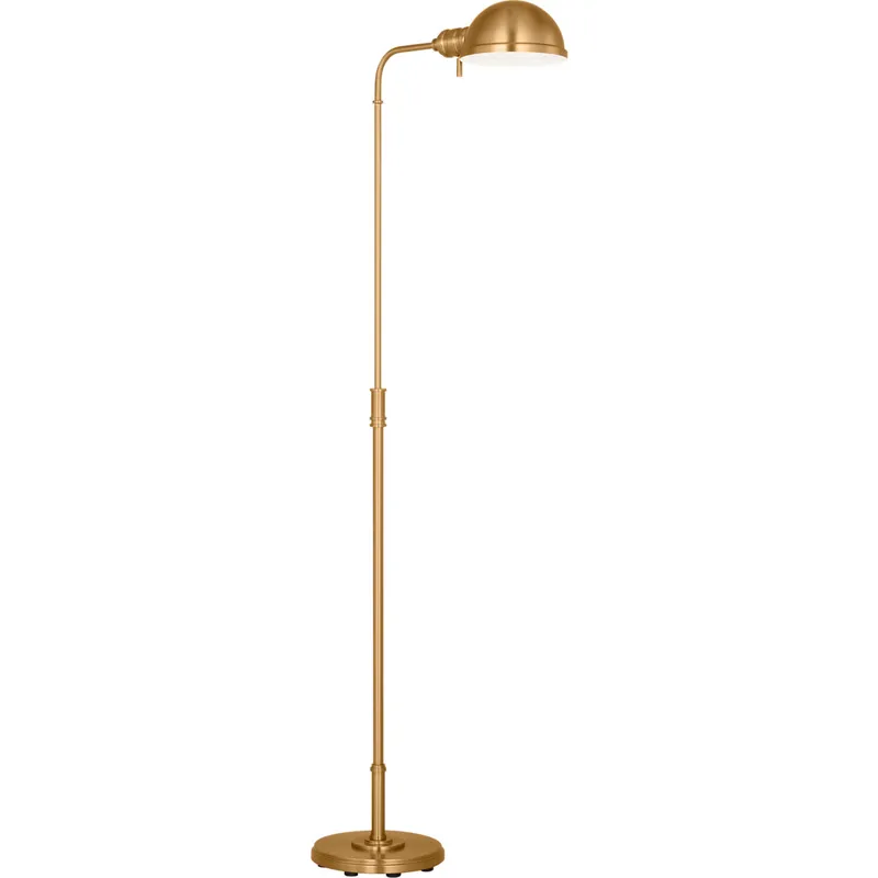 C&M by Chapman & Myers Belmont 64 inch 9 watt Burnished Brass Floor Lamp Portable Light