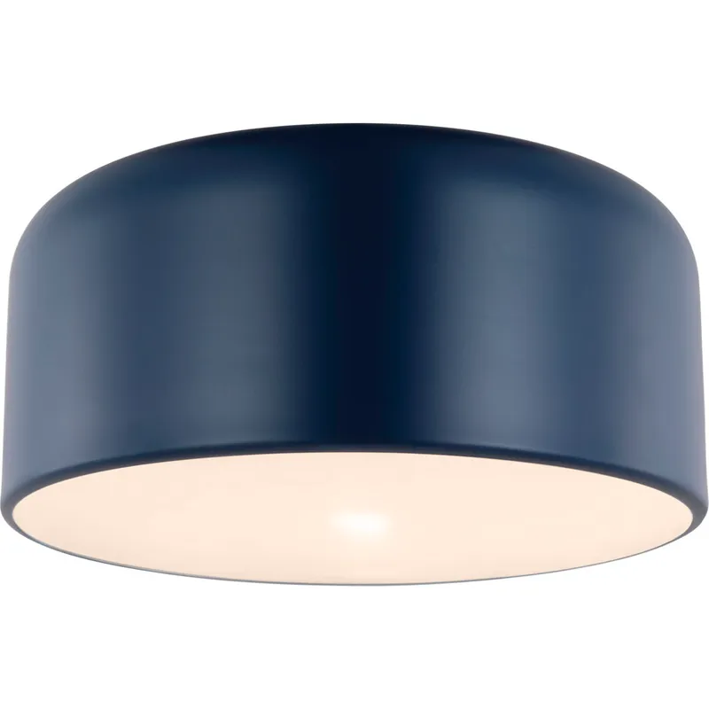 Malone 1 Light 13.75 inch Navy Ceiling Flush Mount Ceiling Light