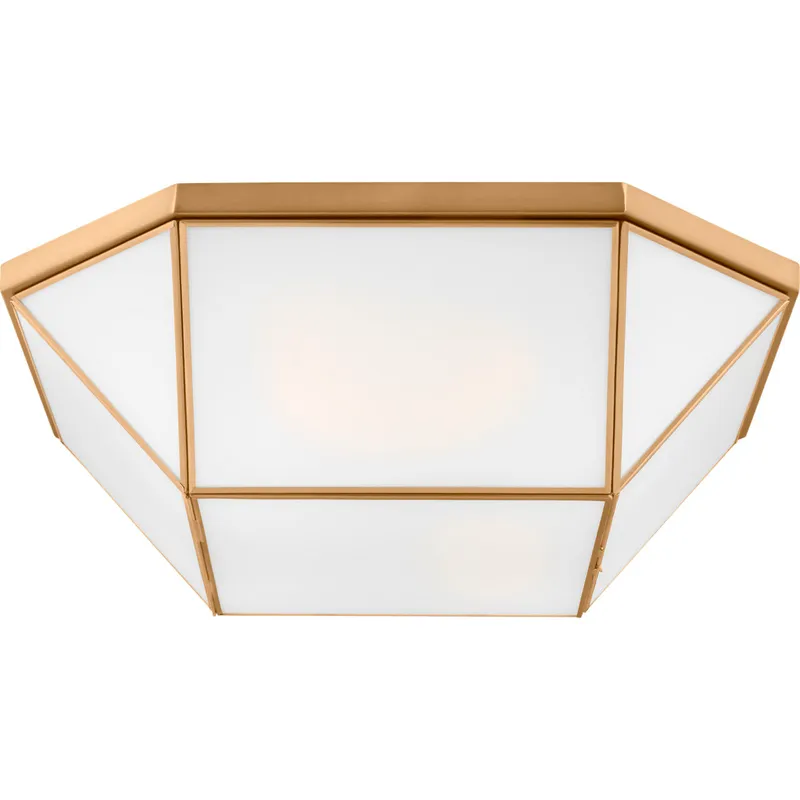 Suzanne Kasler Morrison 4 Light 20 inch Satin Brass Flush Mount Ceiling Light