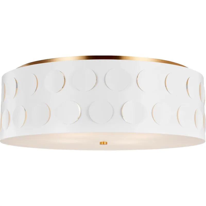 kate spade new york Dottie 4 Light 27.38 inch Burnished Brass Flush Mount Ceiling Light