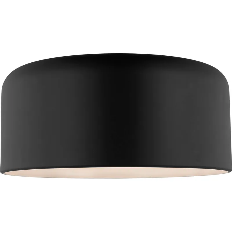 Malone 1 Light 15.75 inch Midnight Black Ceiling Flush Mount Ceiling Light
