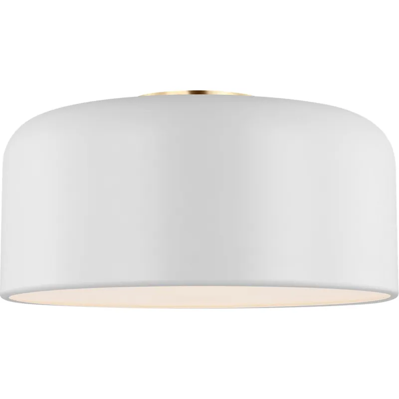 Malone 1 Light 13.75 inch Matte White Ceiling Flush Mount Ceiling Light