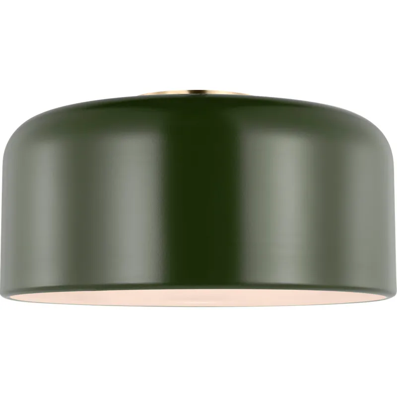 Malone 1 Light 13.75 inch Olive Ceiling Flush Mount Ceiling Light