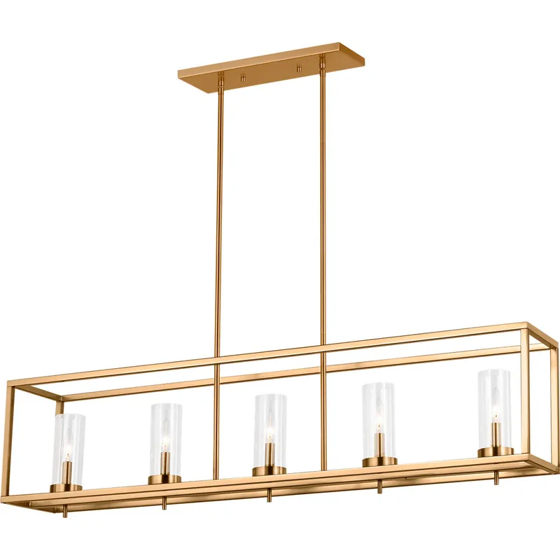 Sean Lavin Zire LED 48 inch Satin Brass Island Pendant Ceiling Light