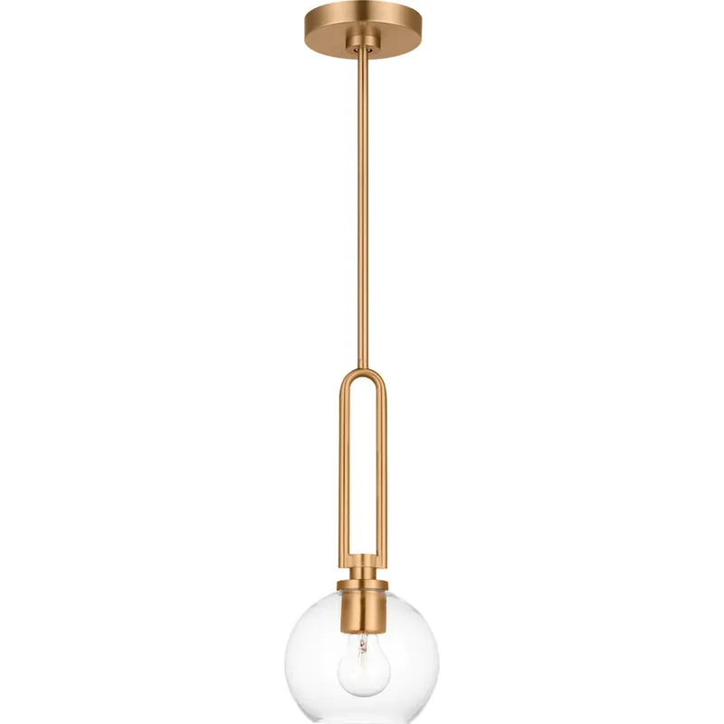 Codyn 1 Light 10 inch Satin Brass Mini-Pendant Ceiling Light