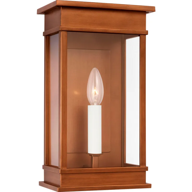 C&M by Chapman & Myers Cupertino 1 Light 13.13 inch Natural Copper Outdoor Wall Lantern
