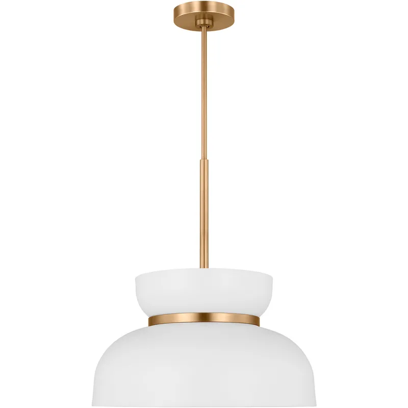 Drew & Jonathan Pemberton 1 Light 12 inch Matte White Pendant Ceiling Light