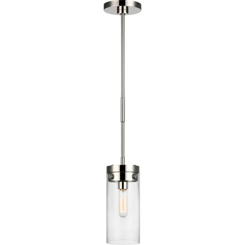 C&M by Chapman & Myers Garrett 1 Light 5.5 inch Polished Nickel Pendant Ceiling Light