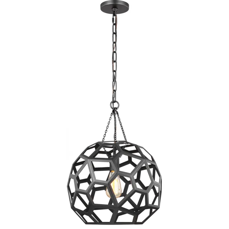 AH by Alexa Hampton Feccetta 1 Light 15 inch Midnight Black Pendant Ceiling Light