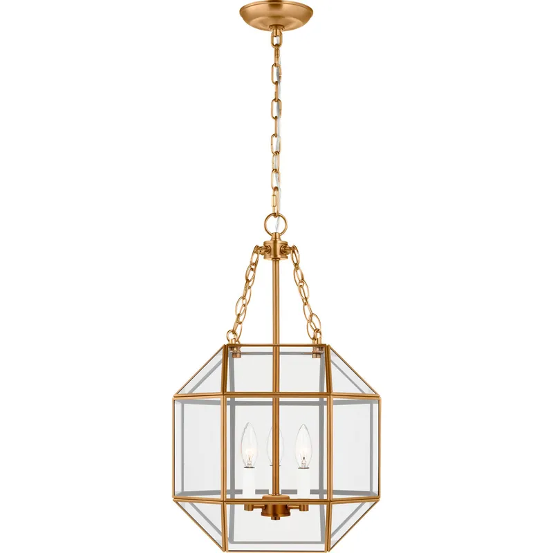 Suzanne Kasler Morrison 3 Light 13.5 inch Satin Brass Pendant Ceiling Light