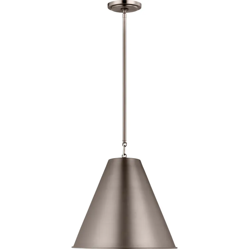 TOB by Thomas O'Brien Gordon 1 Light 15.25 inch Antique Brushed Nickel Pendant Ceiling Light