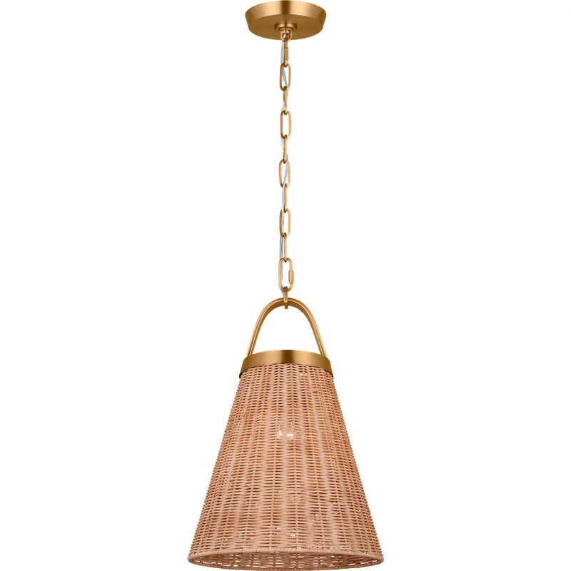 C&M by Chapman & Myers Whitby 1 Light 12.5 inch Burnished Brass Pendant Ceiling Light