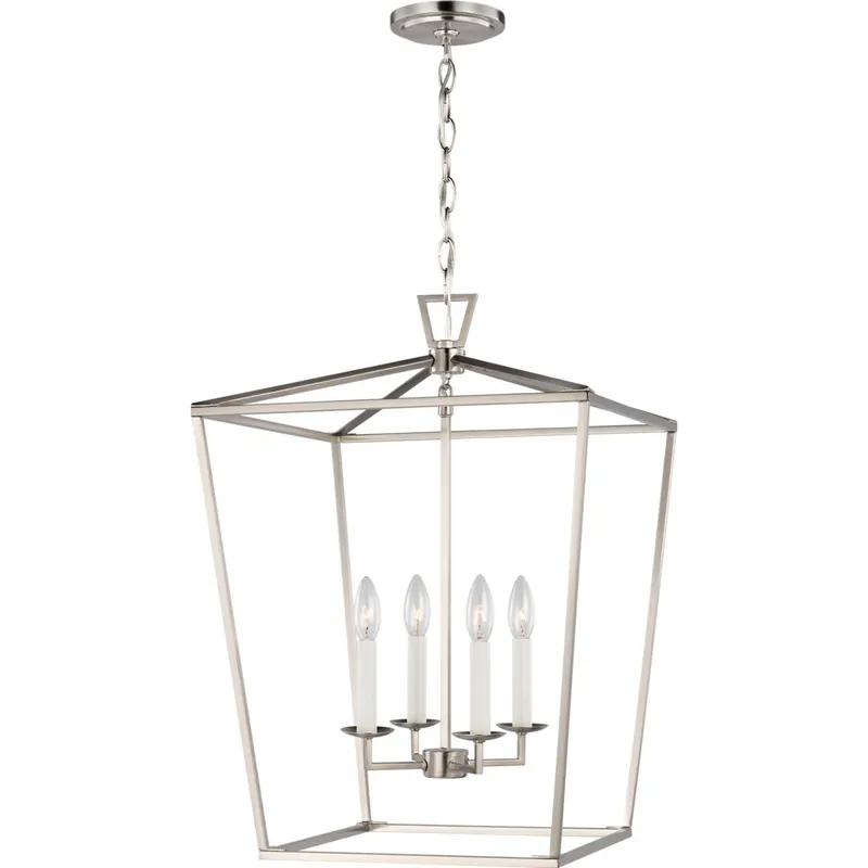 C&M by Chapman & Myers Dianna 4 Light 17 inch Brushed Nickel Pendant Ceiling Light