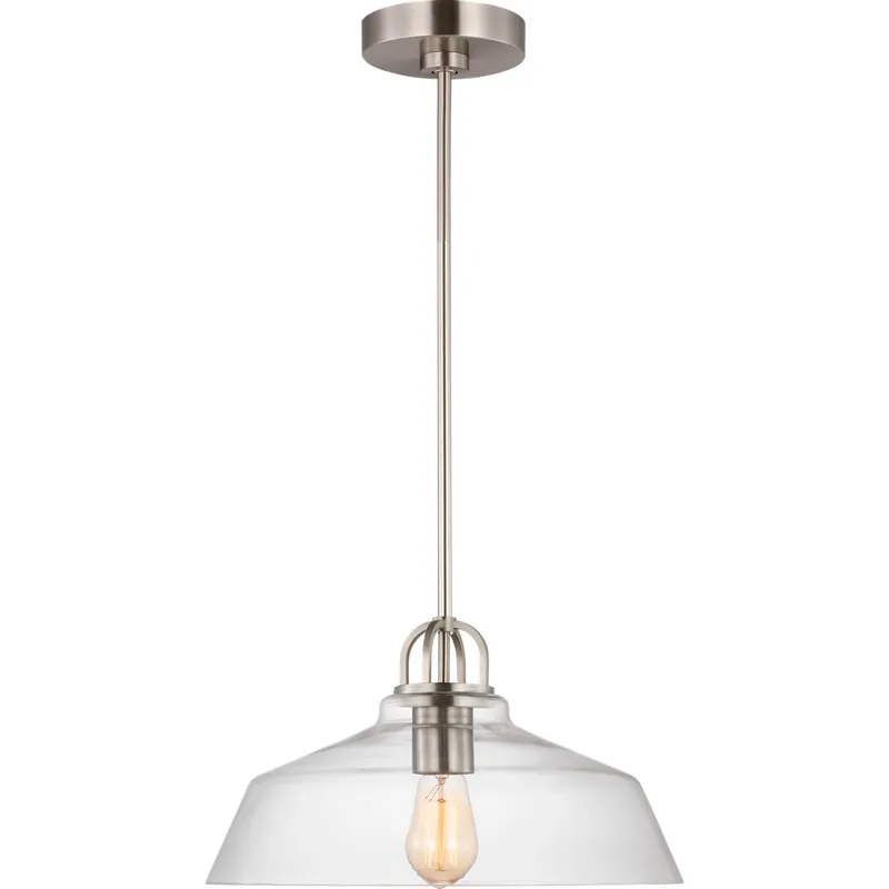 Drew & Jonathan Scott Payton 1 Light 15 inch Brushed Steel Pendant Ceiling Light