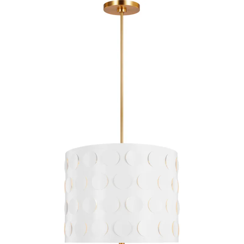 kate spade new york Dottie 3 Light 20.25 inch Burnished Brass Pendant Ceiling Light