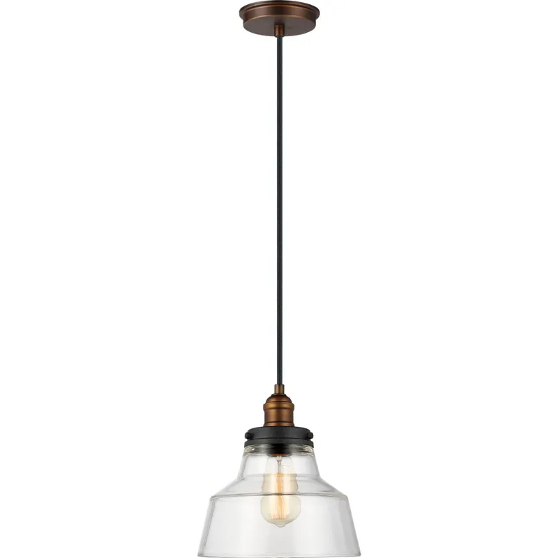 Sean Lavin Baskin 1 Light 10 inch Painted Aged Brass / Dark Weathered Zinc Pendant Ceiling Light in Painted Aged Brass with Dark Weathered Zinc