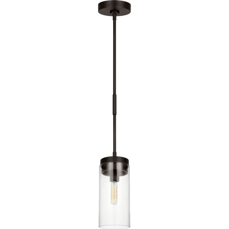 C&M by Chapman & Myers Garrett 1 Light 5.5 inch Aged Iron Pendant Ceiling Light