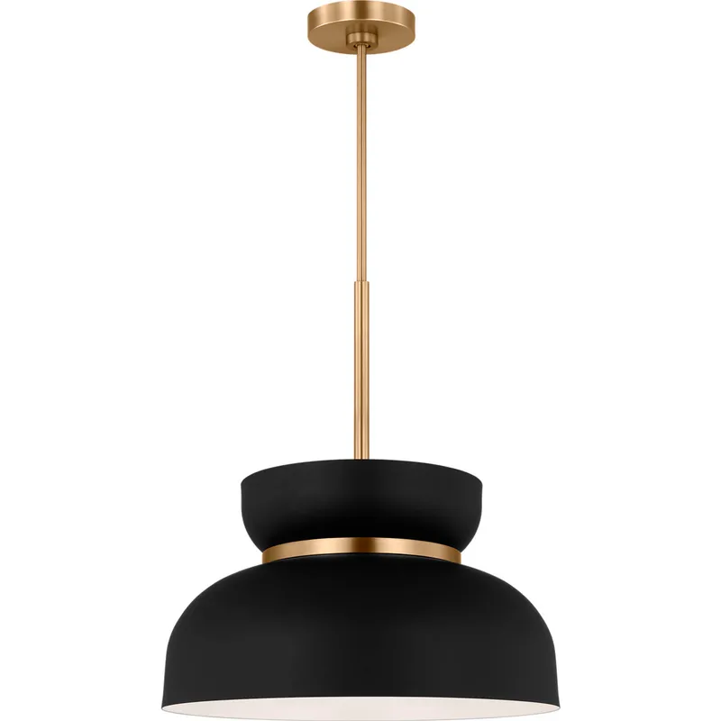 Drew & Jonathan Pemberton 1 Light 12 inch Midnight Black Pendant Ceiling Light